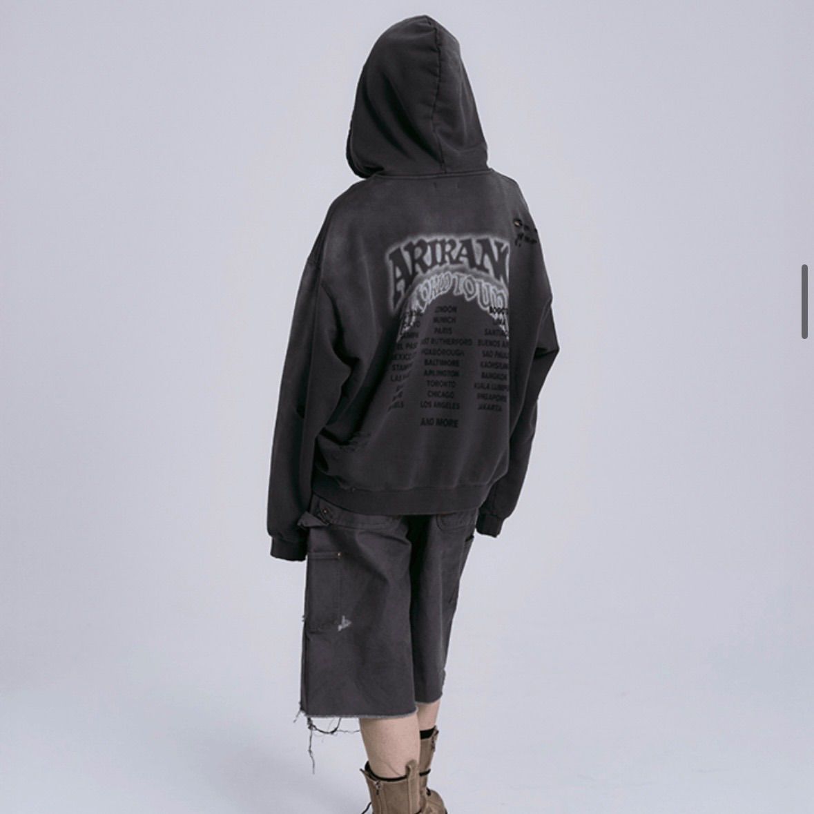 BTS ARIRANG BUSAN 釜山 Zip-up Hoodie Charcoal ジップアップ