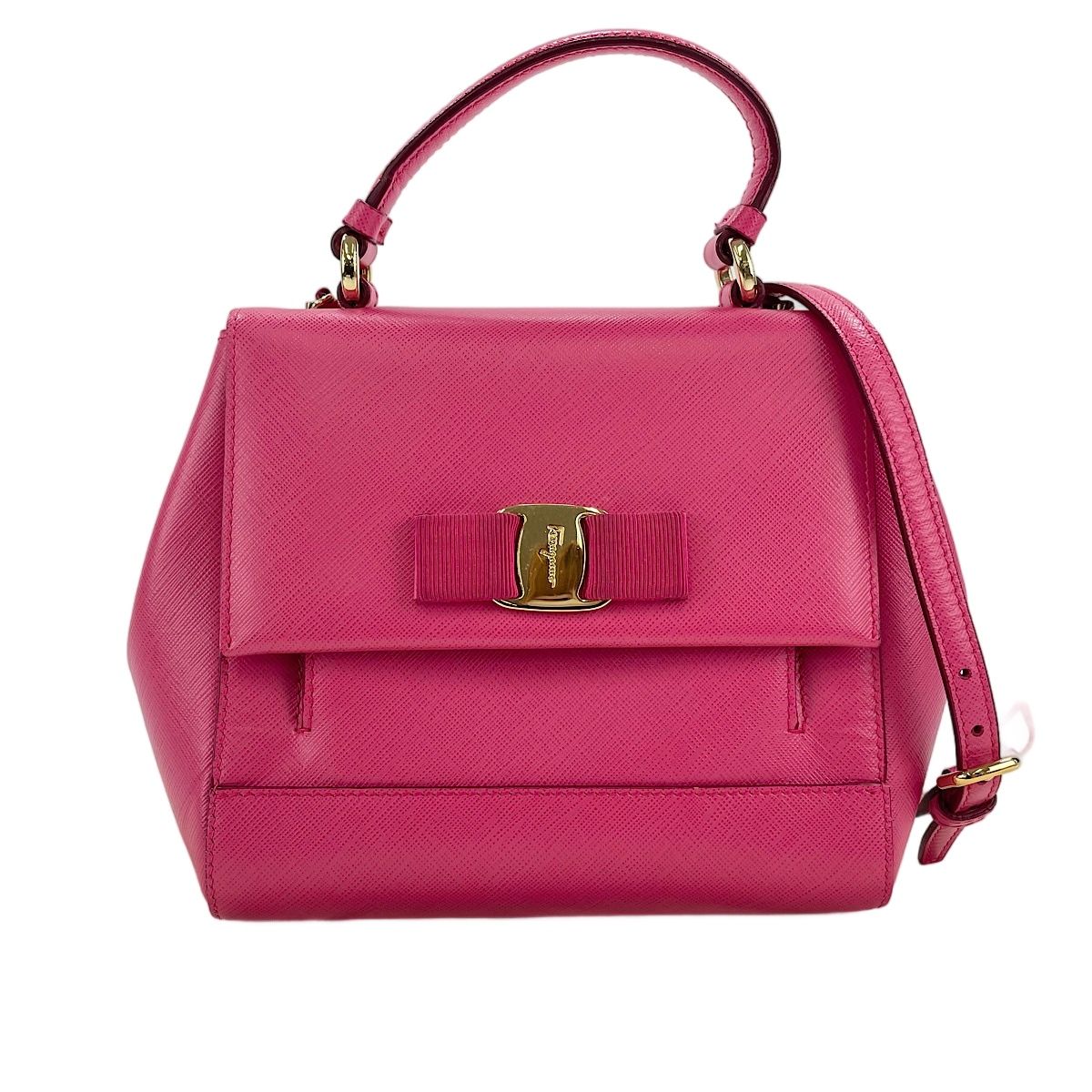 Salvatore Ferragamo サルヴァトーレフェラガモ ショルダーバッグ ヴァラリボン 2WAY【中古】