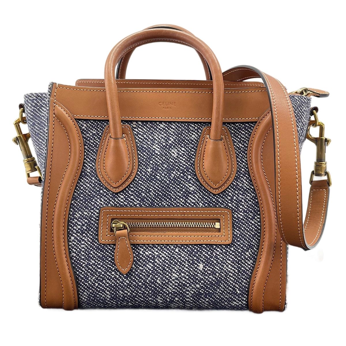 CELINE セリーヌ ハンドバッグ ラゲージ　ナノ　ショッパー 2WAY【中古】
