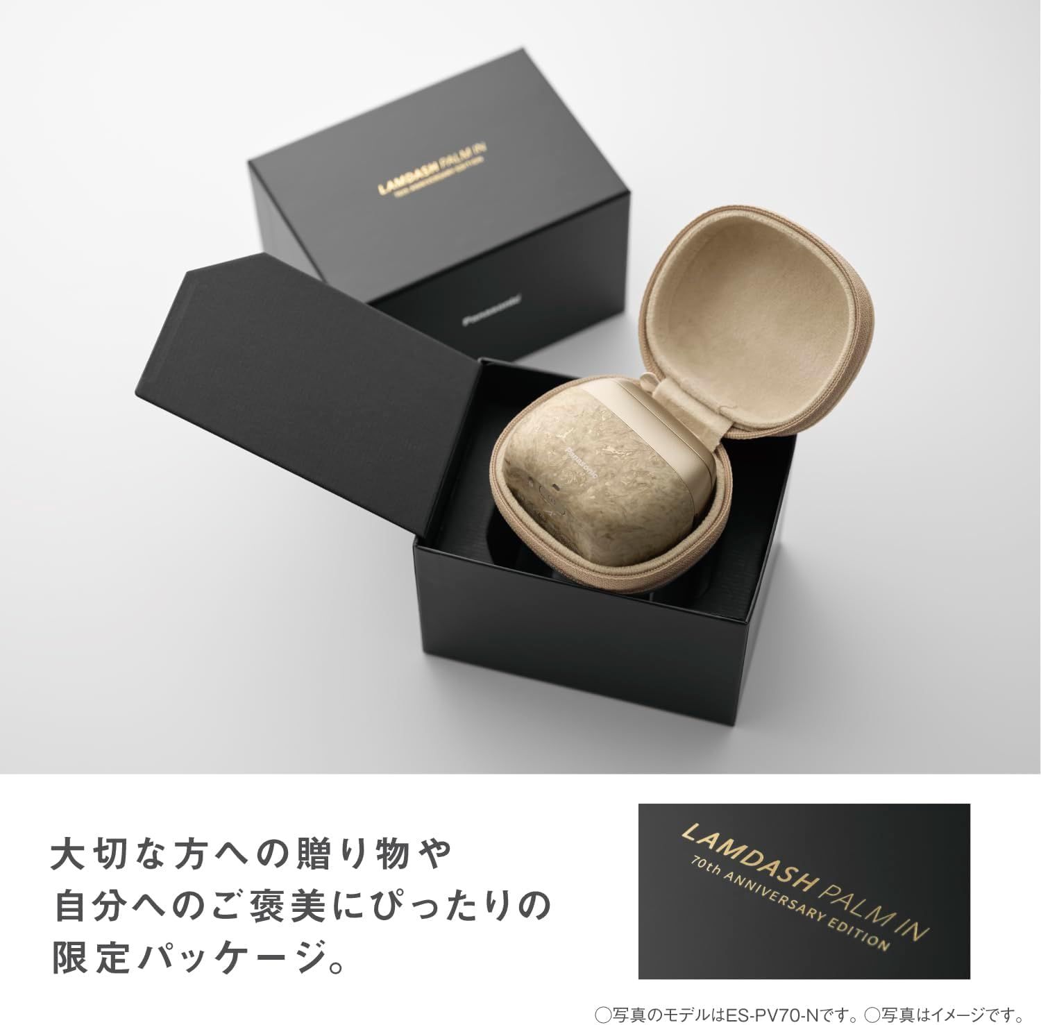 パナソニック ラムダッシュ パームインシェーバー メンズシェーバー 70th ANNIVERSARY EDITION 石目調タイプ 5枚刃 藍 ES-PV70-A [藍] [単品]
