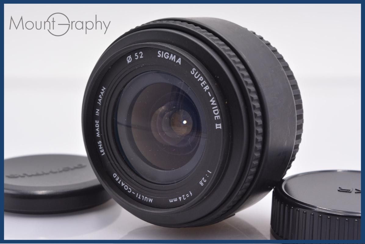 【動作保証】 シグマ SIGMA SUPER-WIDE II 24mm F2.8 前後キャップ付 ペンタックスK用(AF) 同梱無料 #yk8987