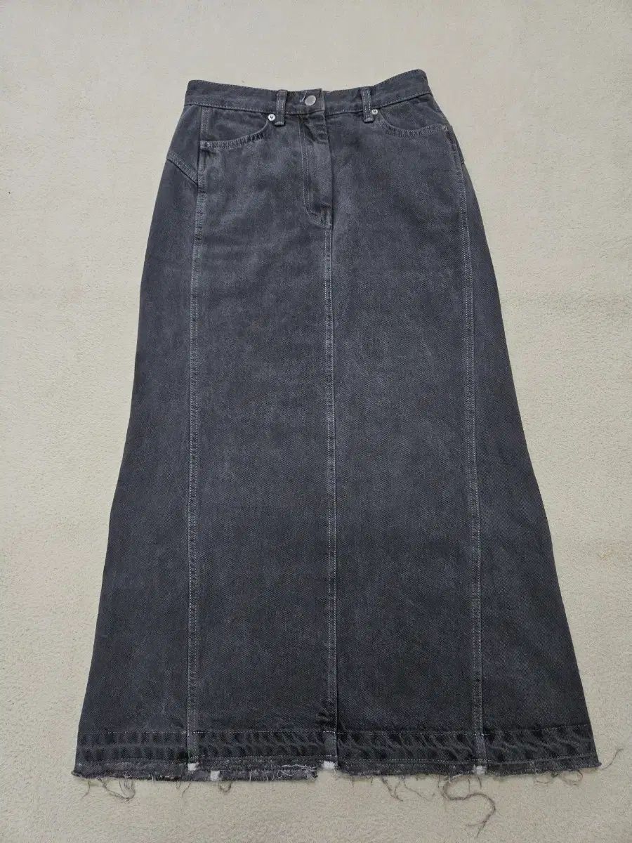 タイムサービス グレー デニム ロングスカート
