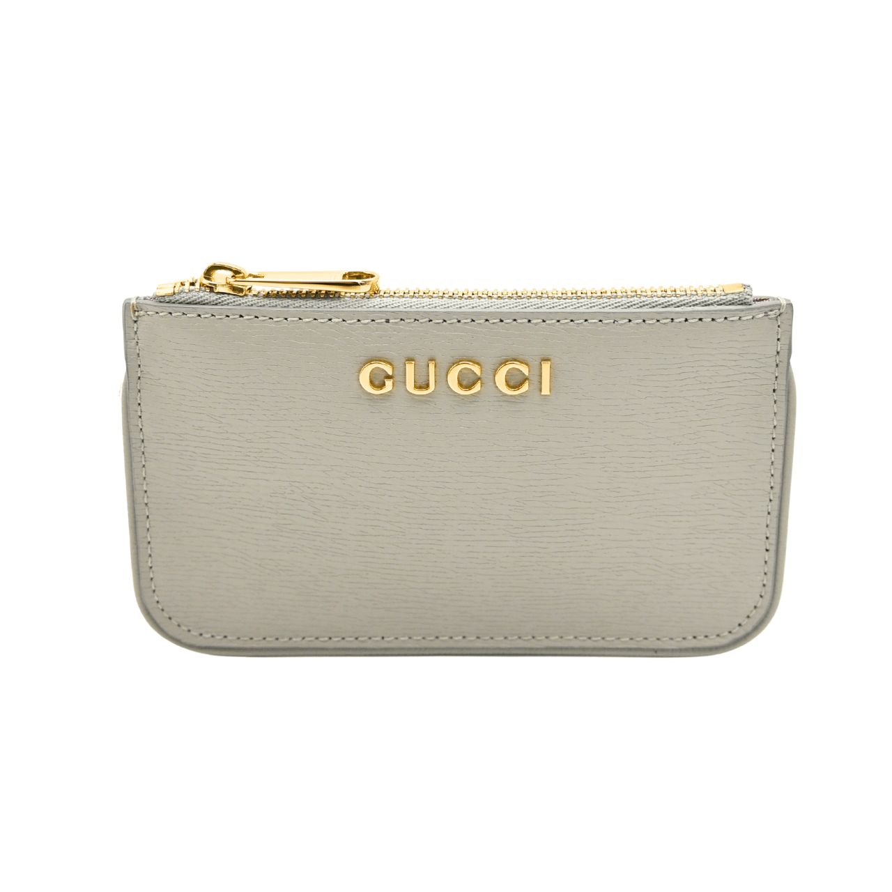 GUCCI グッチ カードケース レザー グレー パープル ミニポーチ 小物入れ パスケース クレジットカード入れ コインケース (34075)