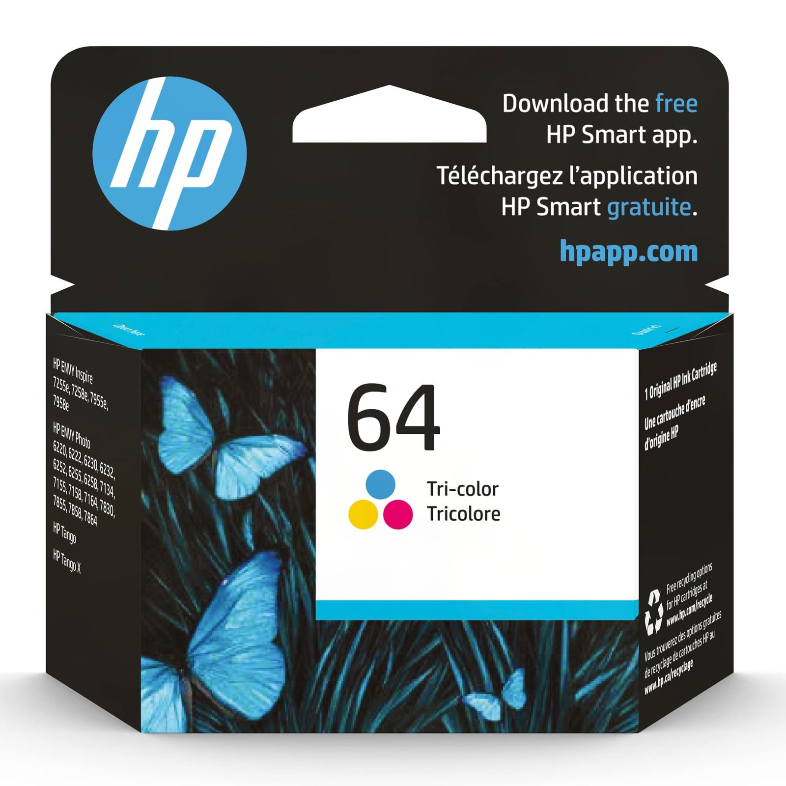 HP (ヒューレット・パッカード) 64 インクカートリッジ | 3色 | N9J89AN [情報は入手できません。]