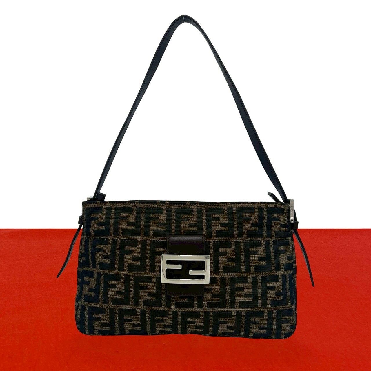 極 美品 FENDI フェンディ ヴィンテージ ズッカ FF 柄 キャンバス 