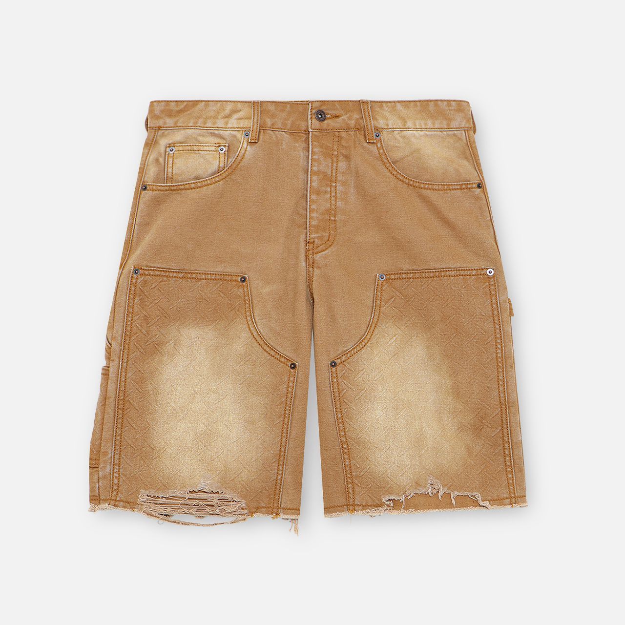 MLVINCE メルヴィンス DOUBLE KNEE HOLSTER SHORTS BEIGE ダブルニーショーツ ハーフパンツ ストリートファッション