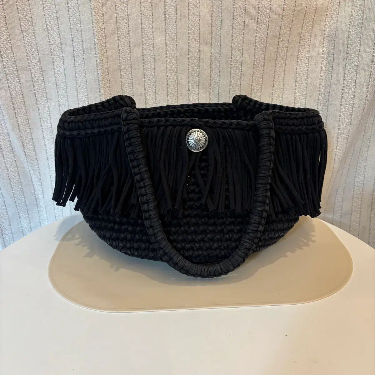 ハンドメイド ニッティング トート ショルダーバッグ