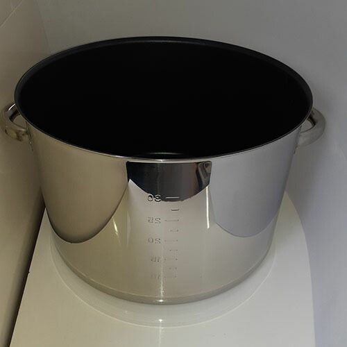 【アウトレット】モリブデンジ2プラス 半寸胴鍋 蓋なし Φ42 幅435×奥行435×高さ285 【送料無料】【未使用品】【業務用】