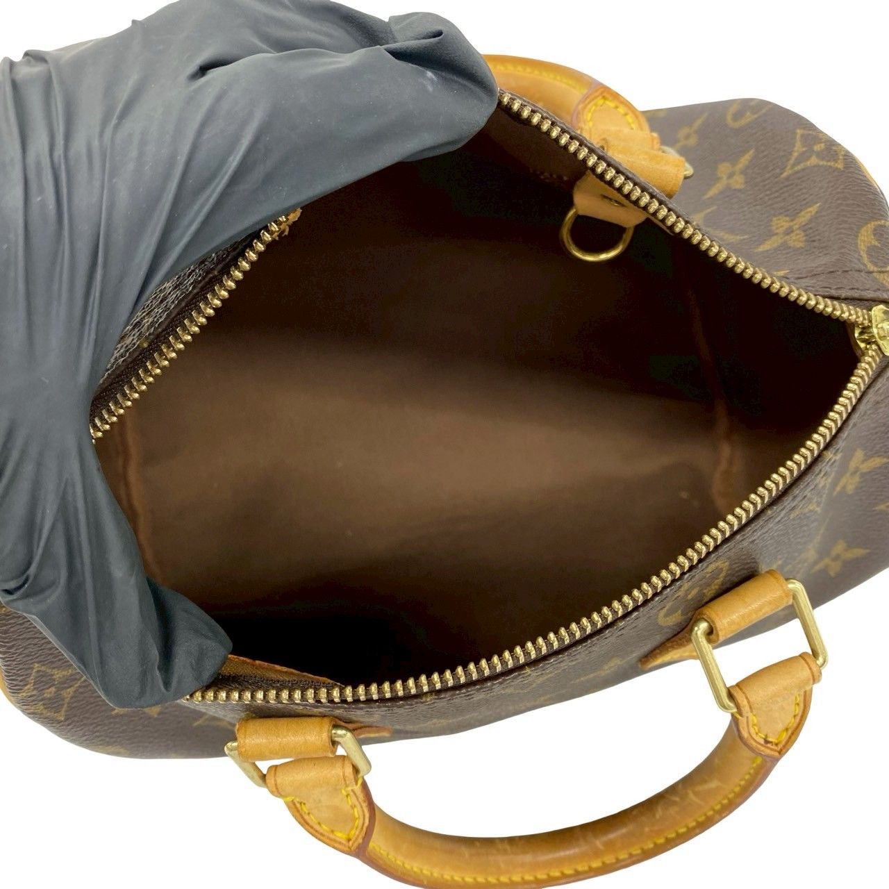 極 美品 LOUIS VUITTON ルイヴィトン スピーディ 25 モノグラム レザー