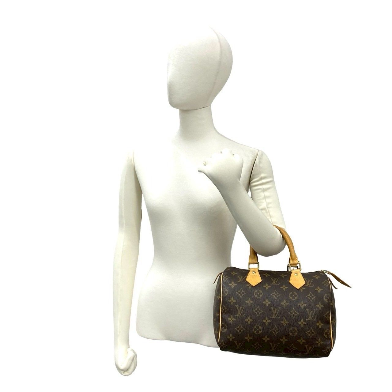 極 美品 LOUIS VUITTON ルイヴィトン スピーディ 25 モノグラム レザー