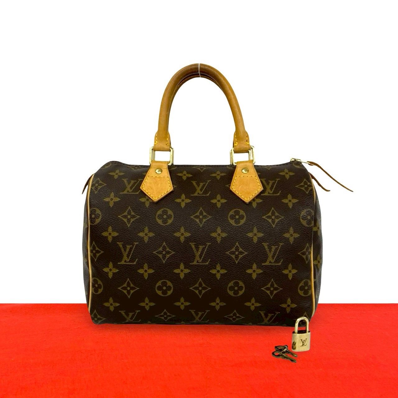 極美品　Louis Vuitton モノグラム ボストンバッグ　スピーディ25 極 美品 LOUIS VUITTON ルイヴィトン スピーディ 25 モノグラム レザー