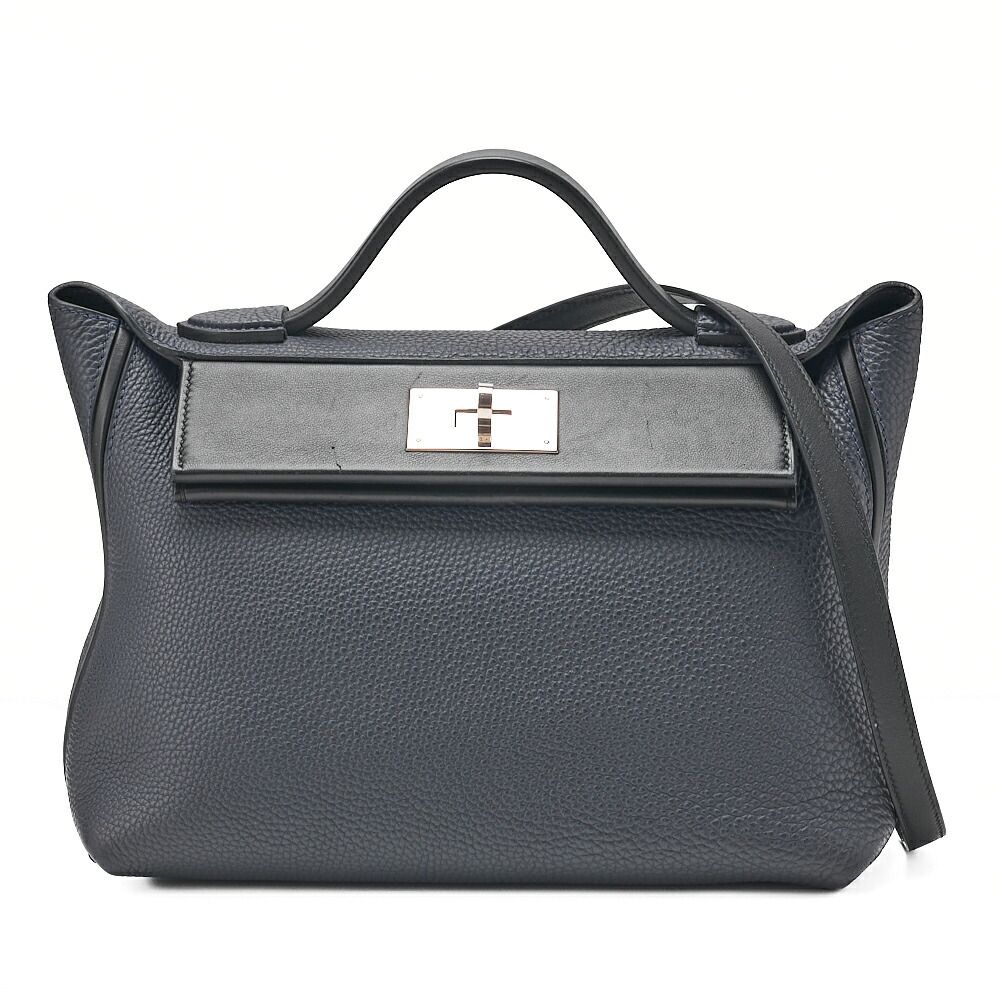 HERMES エルメス　ヴァンキャトル29　 24/24　トゴ　2wayショルダー　ブルーニューイ（シルバー金具）レディース【中古】【送料無料】