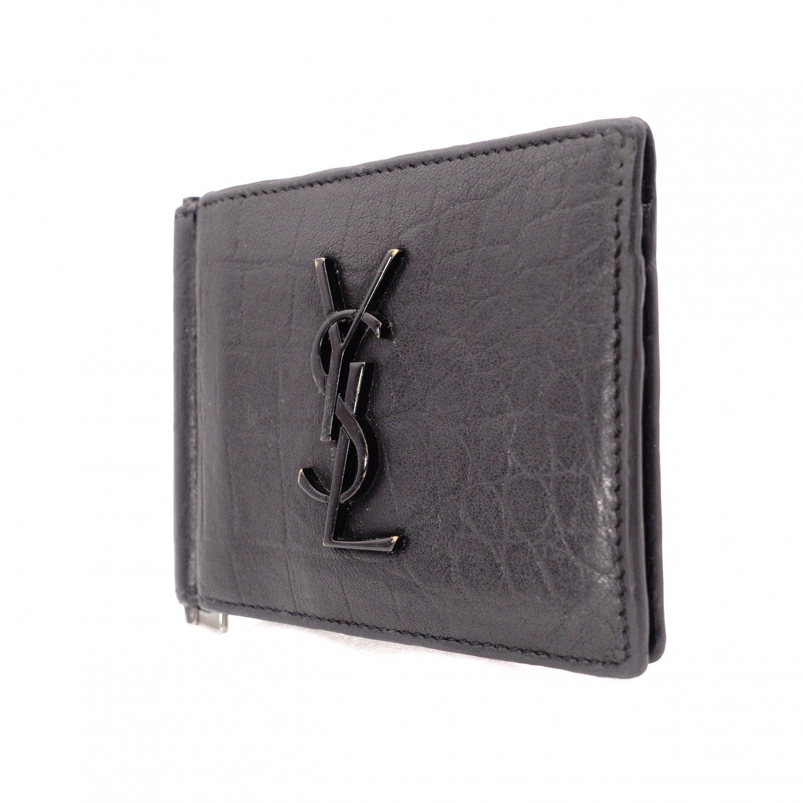 SAINT LAURENT サンローラン マネークリップ クロコ 型押し カサンドラ
