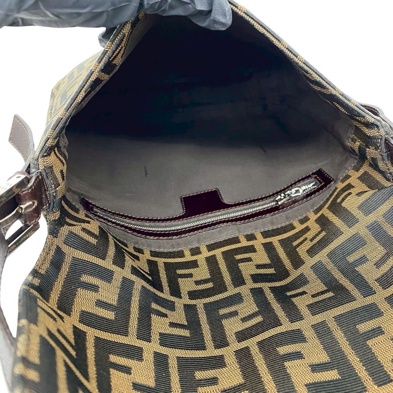 極 美品 FENDI フェンディ ヴィンテージ ズッカ FF 柄 キャンバス