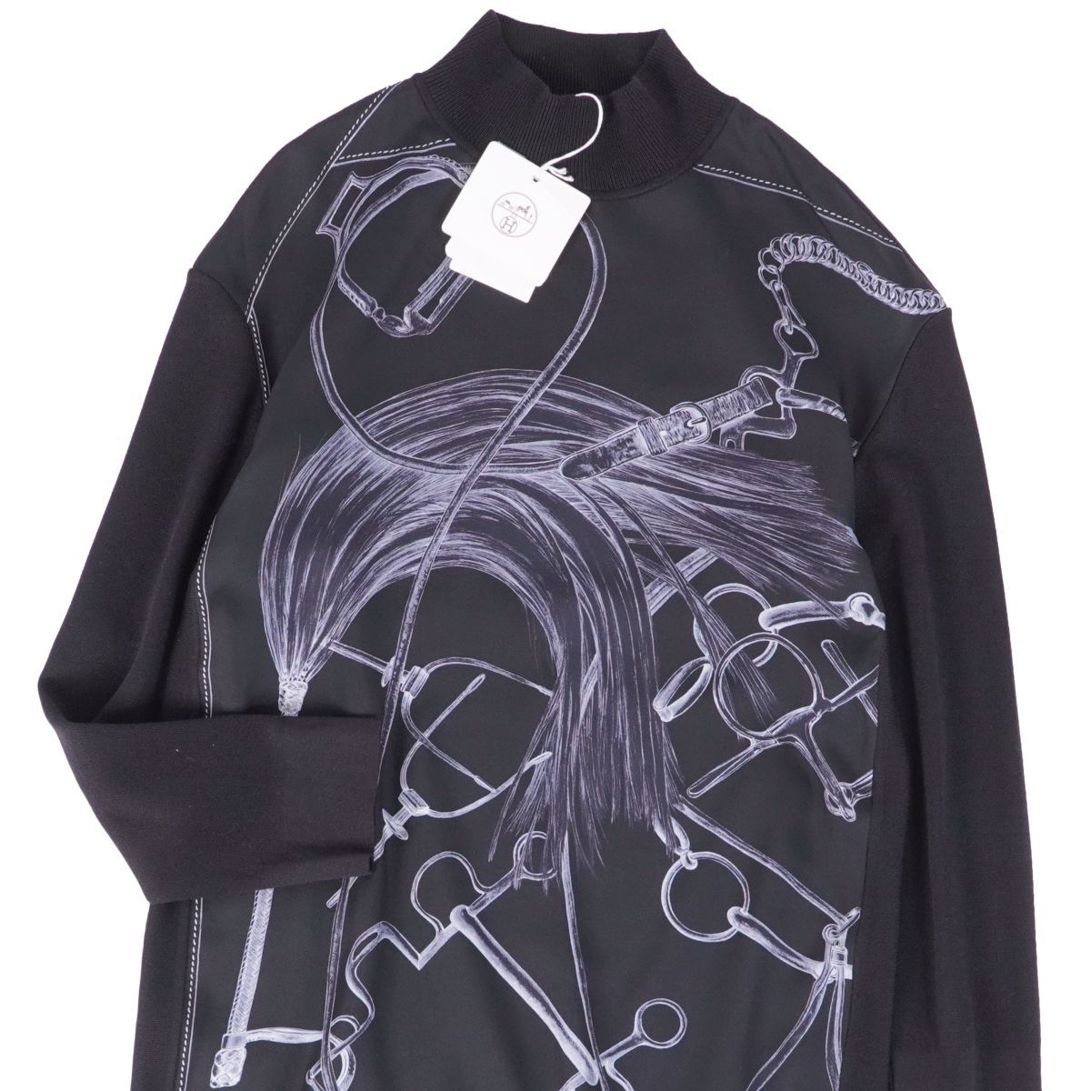 未使用 エルメス HERMES ワンピース ニット ツイルレーヌ ロング