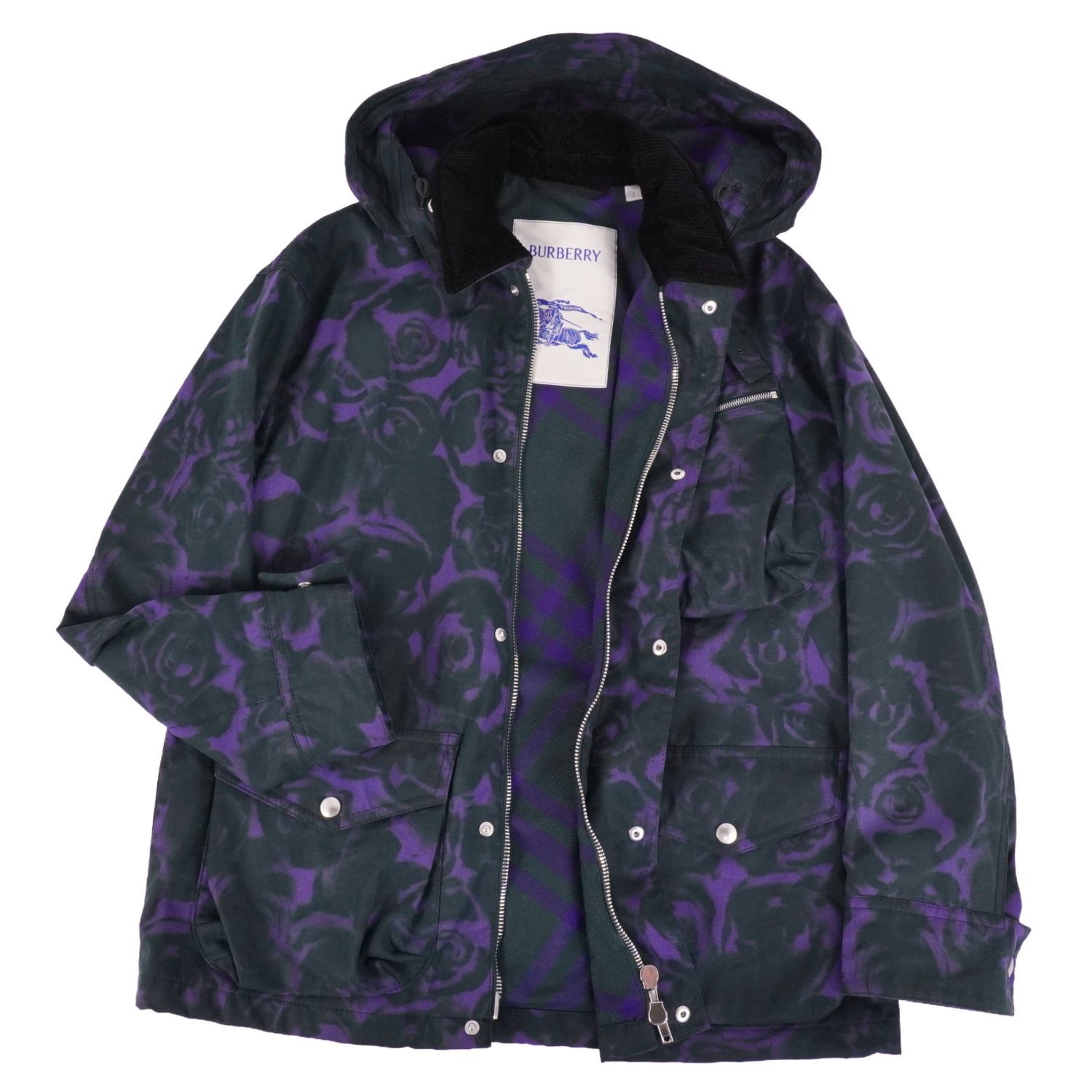 極美品 バーバリー BURBERRY ジャケット ブルゾン 総柄 ローズプリント