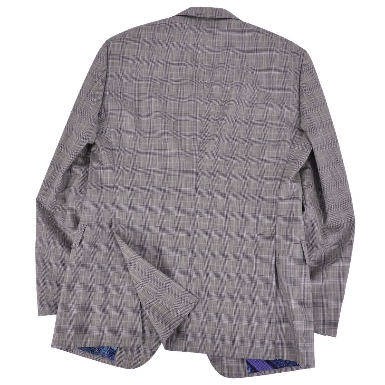 美品 エトロ ETRO セットアップ スーツ シングル チェック ウール