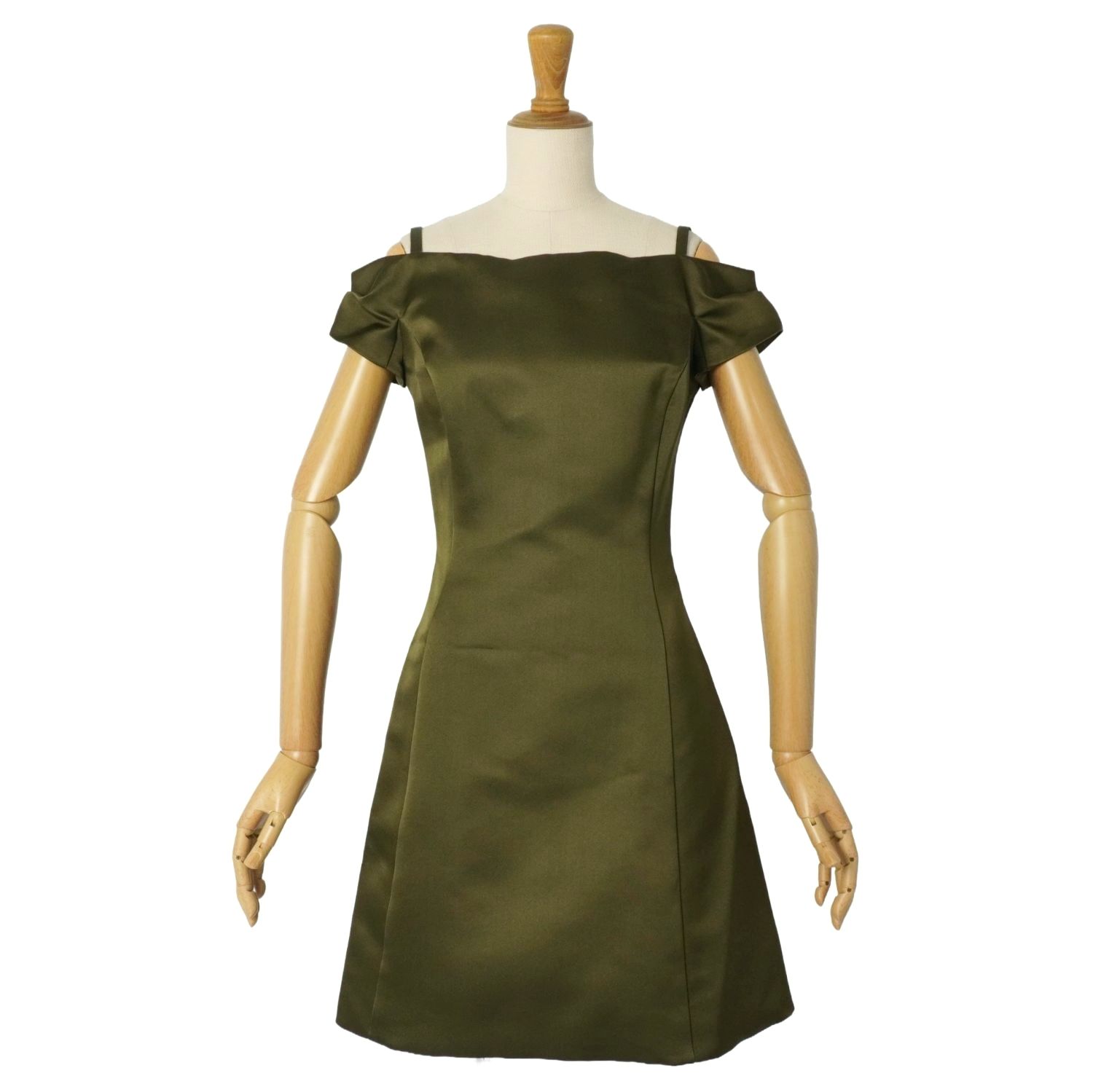 ■ a594【クリスチャンディオール】ドットワンピース シルク ノースリーブ* 極美品 クリスチャンディオール Christian Dior ワンピース ノース