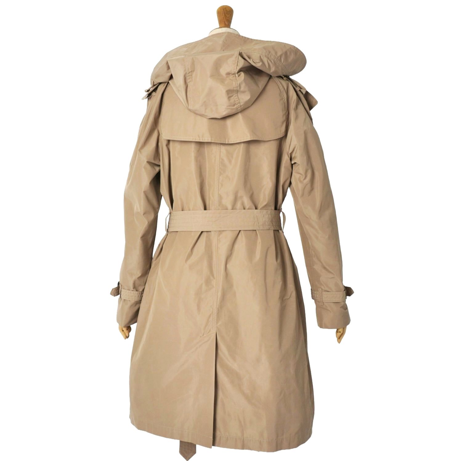 極美品 バーバリー BURBERRY フード付き トレンチコート ポリエステル