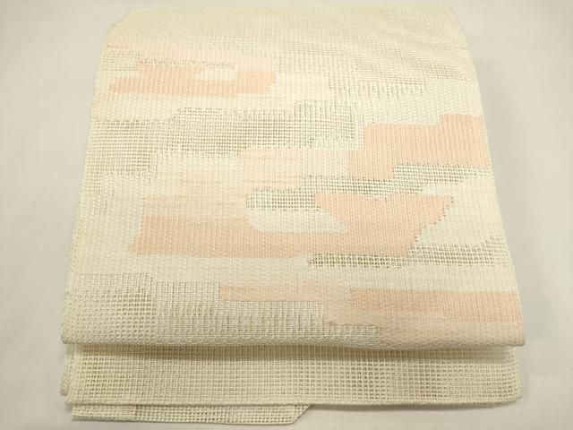 平和屋着物*夏物 八寸名古屋帯 幾何学文 正絹 逸品 DABH1668cd