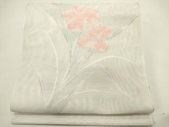 平和屋着物＊夏物　八寸名古屋帯　草花文　DABH1672cd 14,196円