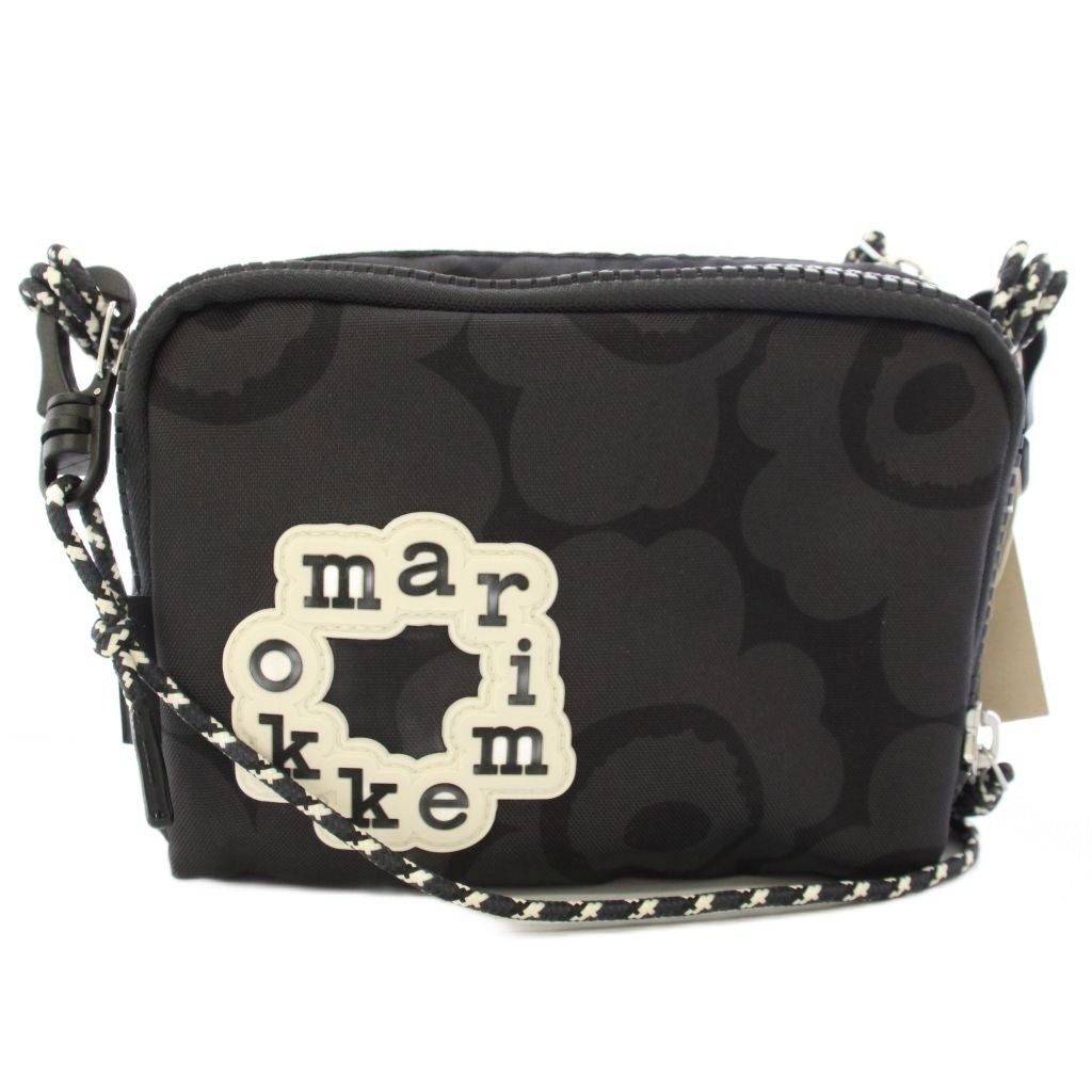 マリメッコ marimekko kioski Iloisa Mini Unikko ショルダーバッグ ポシェット 黒 ブラック 52263-2-95329 /TK