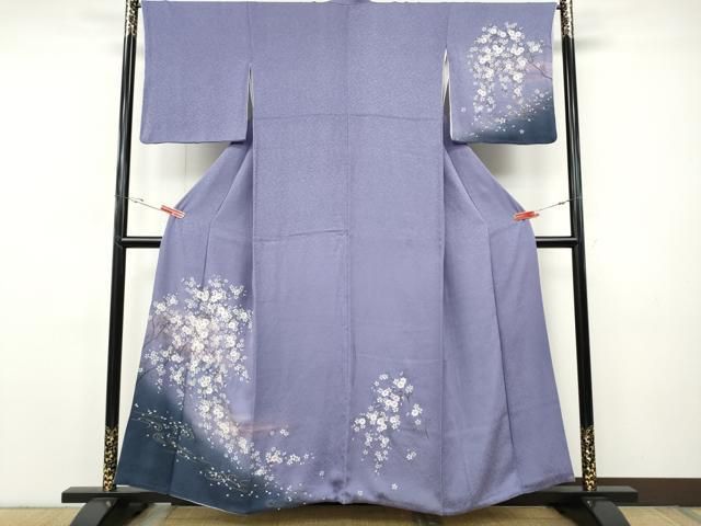 平和屋着物●訪問着　流水枝花文　暈し染め　金彩　正絹　逸品　CABH9924ut