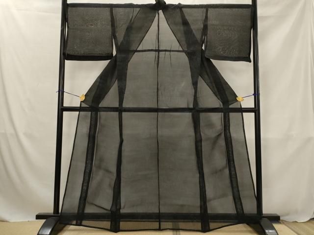 平和屋着物＊夏物　本場大島紬　夏大島　風景文　正絹　逸品　AABJ8789st