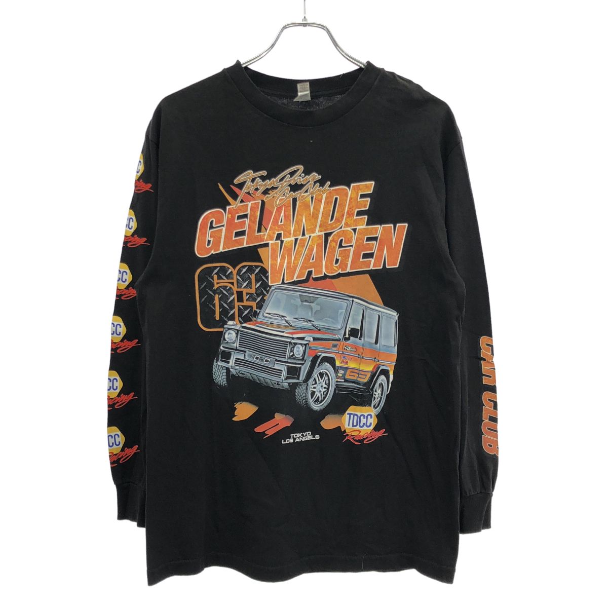 TOKYO DRIVE CAR CLUB トーキョードライブカークラブ グラフィックプリント ロングスリーブカットソー ブラック M