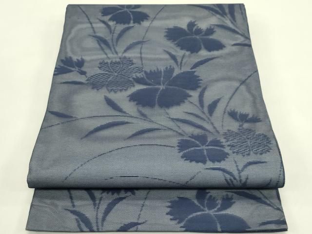 平和屋着物＊夏物　九寸開き名古屋帯　撫子　正絹　逸品　CABI5477rv