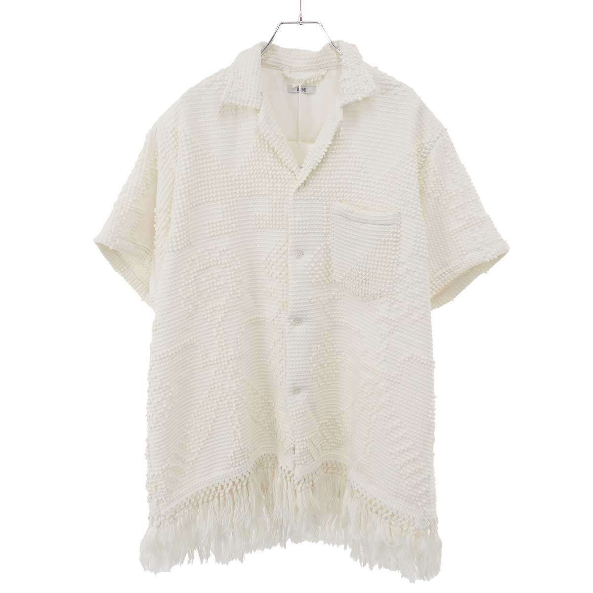 BODE ボーディー CANDLEWICK SS SHIRT キャンドルウィックショートスリーブシャツ ホワイト M/L