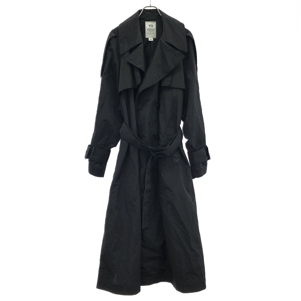 Y-3 ワイスリー 20SS W CL.L.TERN.COAT ナイロントレンチコート FN3456 ブラック S