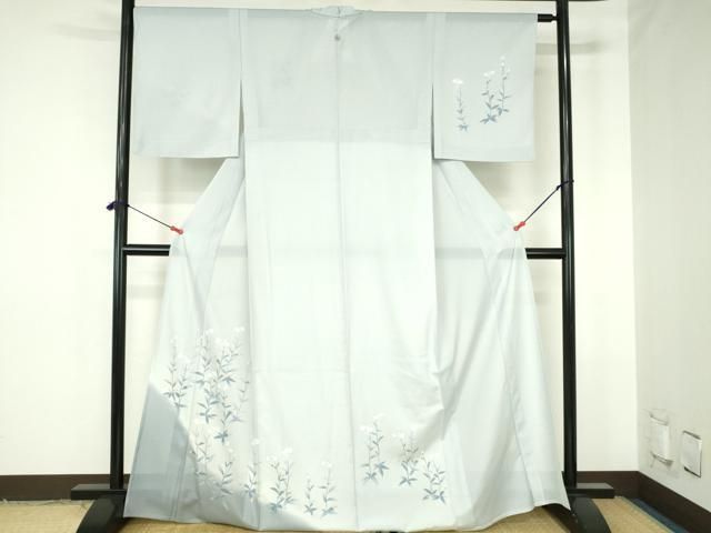 平和屋着物＊夏物　洗える最高級着物　＜英＞はなぶさ謹製　訪問着　絽　草花　暈し染め　洗える着物　DABH0248op