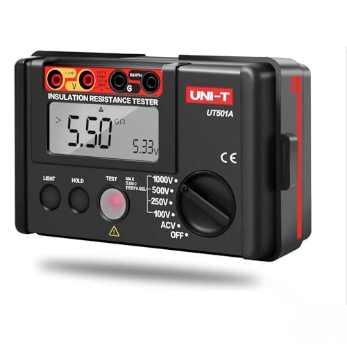 R◆絶縁抵抗計 UNI-T 絶縁抵抗測定 デジタルメガー 絶縁テスター LCDバックライト 100V/250V/500V/1000V UT501A 8a0be769