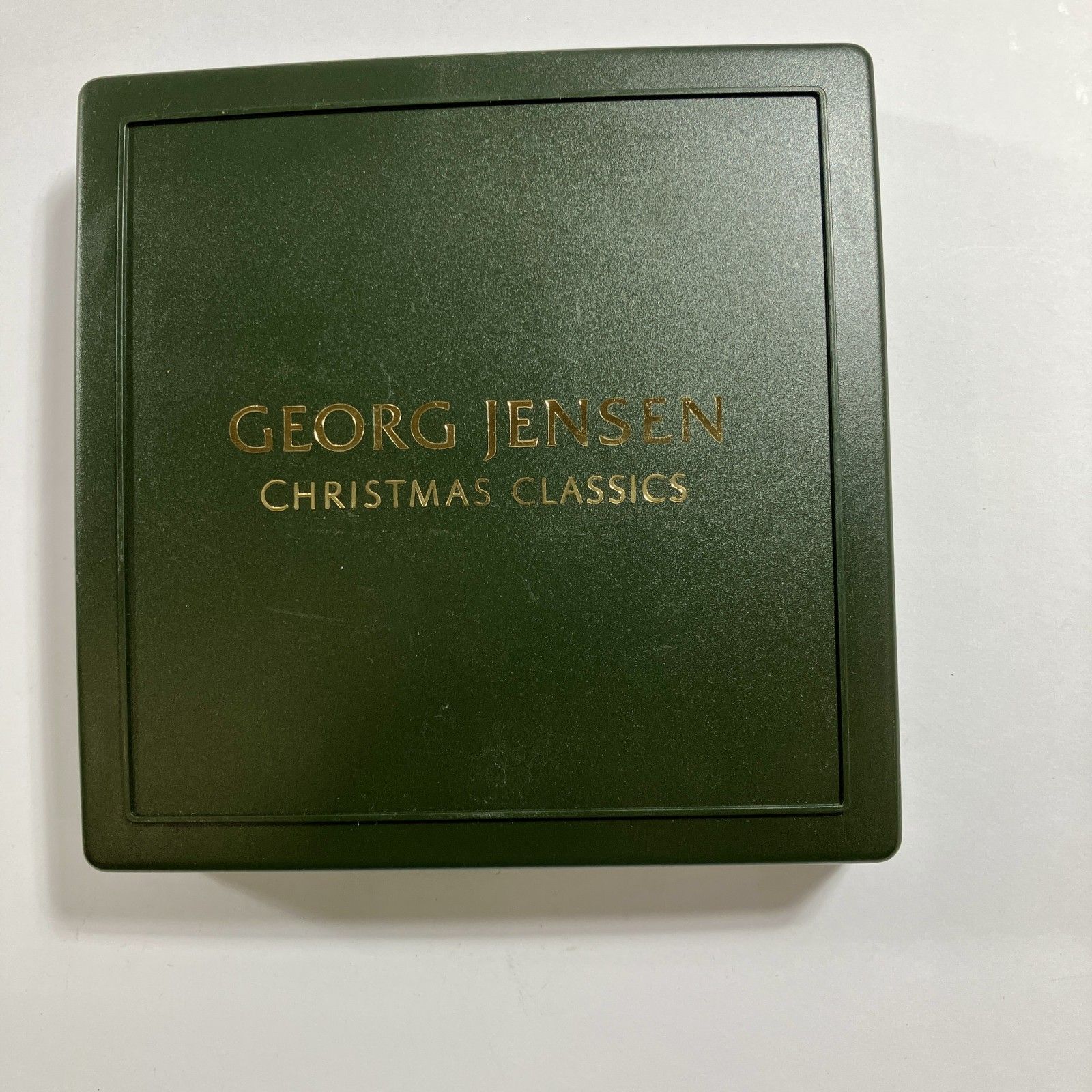 ★ GEORG JENSEN ジョージ ジェンセン クリスマス オーナメント サンタとトナカイチャーム 2006 ゴールド 赤リボン 現状品