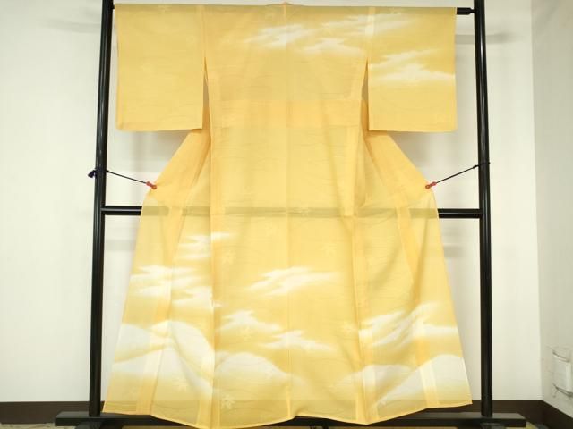 平和屋着物＊夏物　訪問着　芝楓紋紗　暈し染め　正絹　逸品　DABH0251op
