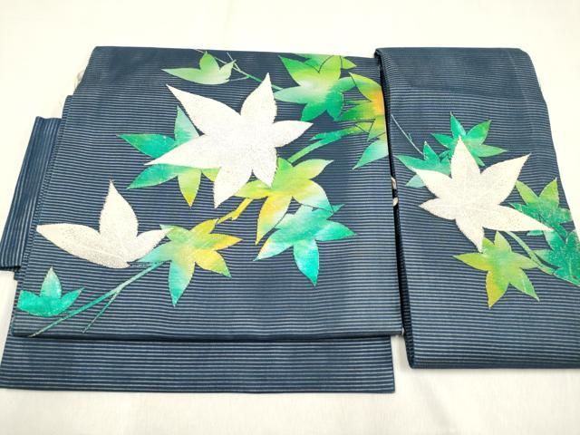 平和屋着物＊夏物　つけ帯　絽綴れ　枝楓文　銀糸　正絹　逸品　DABF0394ea 18,720円