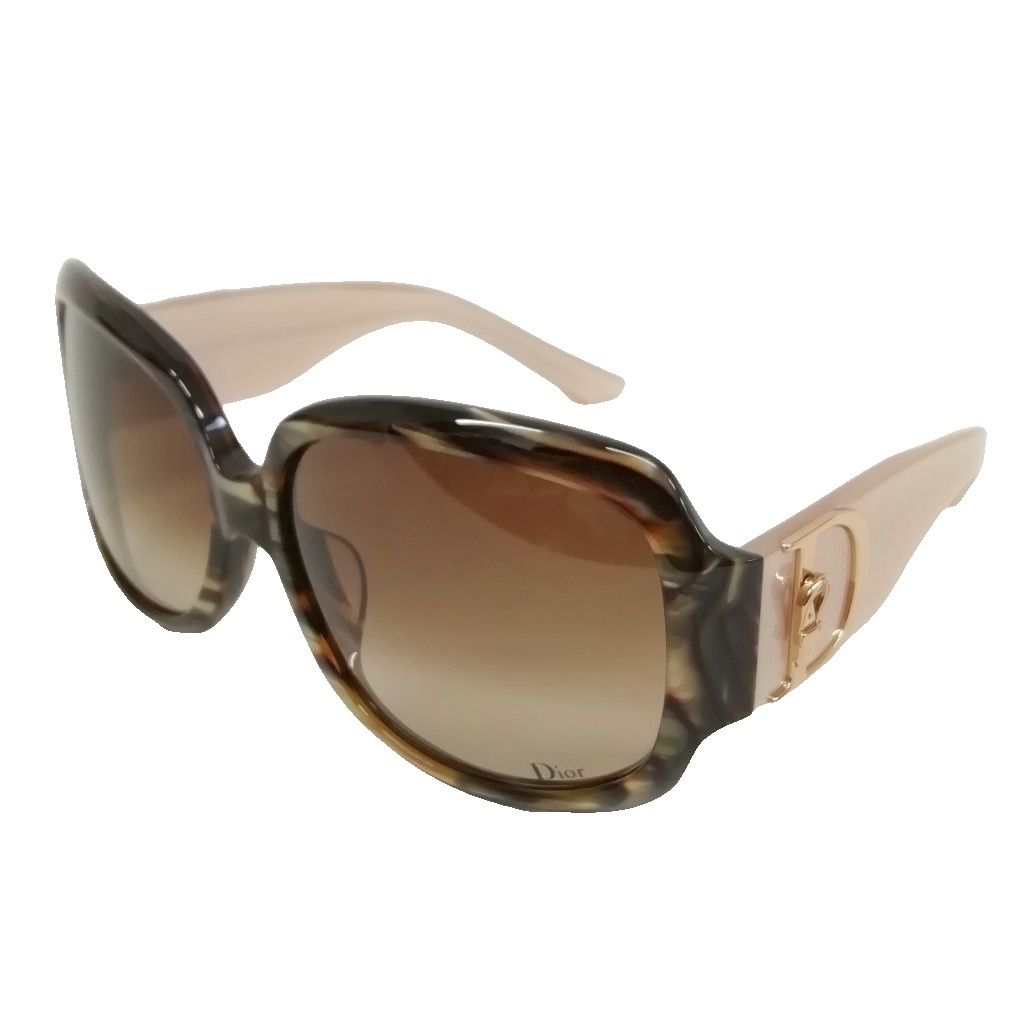 クリスチャンディオール Christian Dior DIOR COTTAGE サングラス 61□15 130 マーブル ベージュ 美品