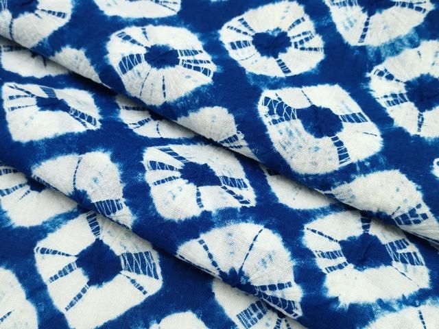 平和屋着物∴夏物　浴衣　有松鳴海絞り　蜘蛛絞り　綿　逸品　CABJ0012ng