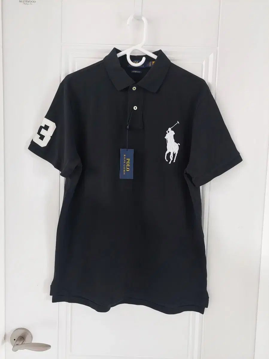 新品 POLO RALPH LAUREN ポロラルフローレン ビックポニー 半袖 カラーTシャツ ブラックL