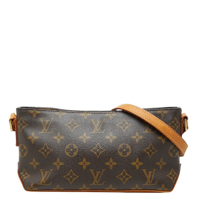 ルイ ヴィトン モノグラムキャンバス トロター 斜め掛け ショルダーバッグ M51240 ブラウン PVC レザー レディース LOUIS VUITTON【1-0273631】