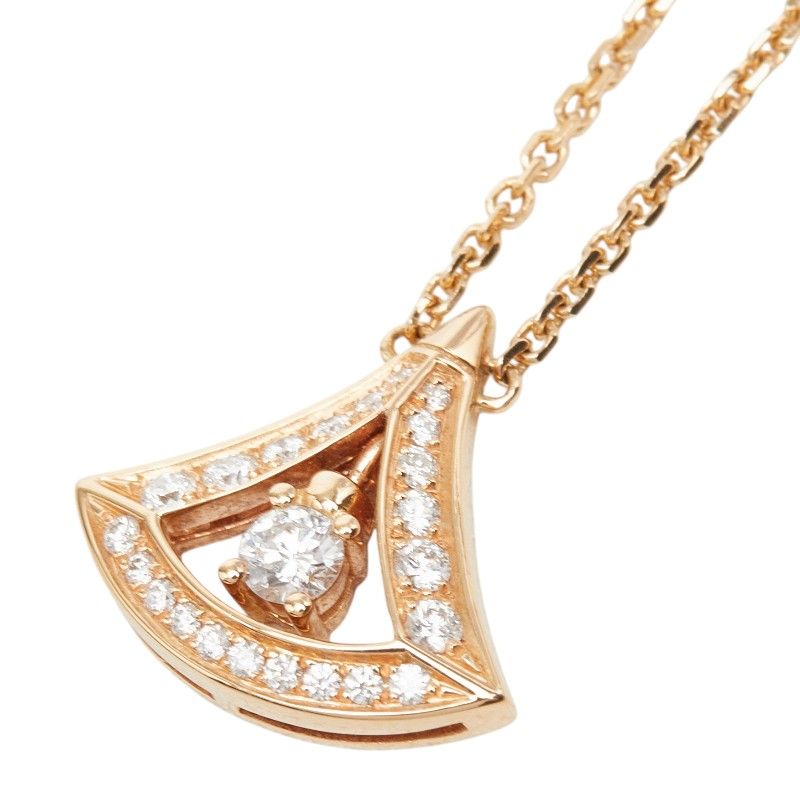 ブルガリ ディーヴァドリーム ネックレス K18PG ピンクゴールド ダイヤモンド レディース BVLGARI【1-0273905】