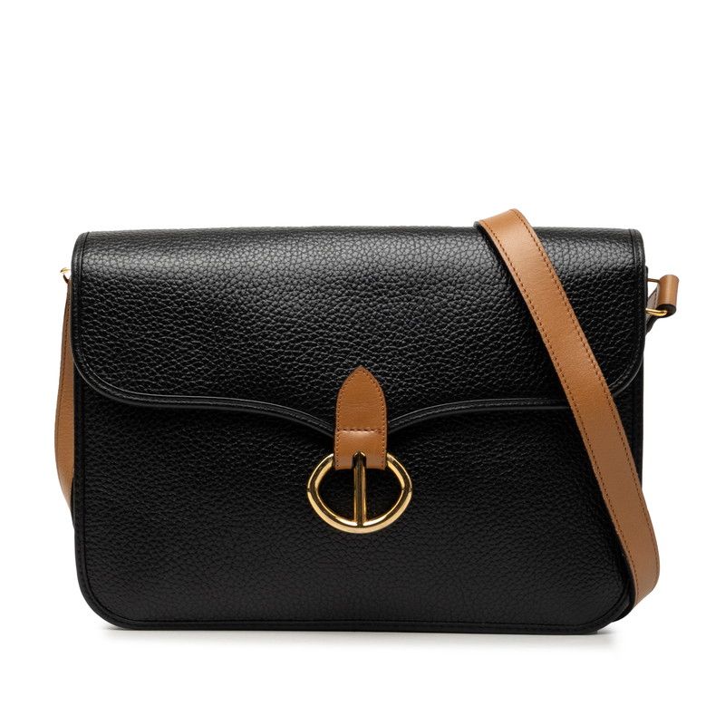 ディオール 斜め掛け ショルダーバッグ ブラック ブラウン レザー レディース Dior【1-0274362】