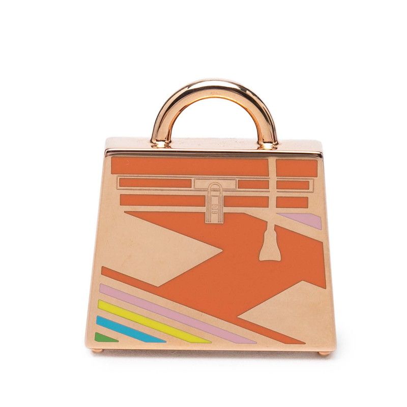 エルメス ケリー キュリオジテ ペンダント トップ チャーム ゴールド メッキ レディース HERMES【1-0275238】