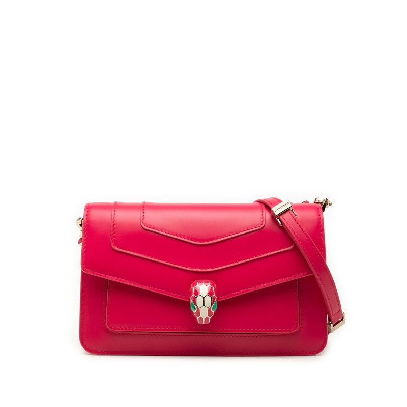 ブルガリ セルペンティ フォーエバー ショルダーバッグ ピンク レザー レディース BVLGARI【1-0275668】