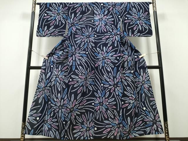 平和屋着物∴夏物 浴衣 有松鳴海絞り 花火 綿 逸品 CABJ0003ng - メルカリ
