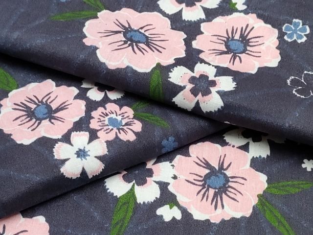 平和屋着物∴夏物　浴衣　舞花文　綿　逸品　未使用　CABH1567ng