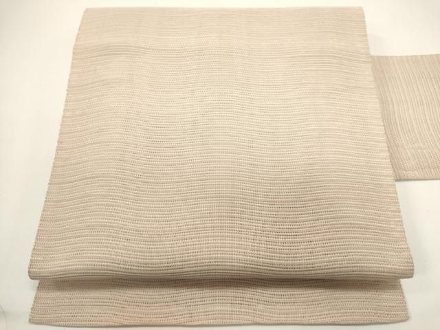 平和屋着物＊夏物　八寸名古屋帯　絽綴れ　灰梅色　正絹　逸品　DABH1652cd