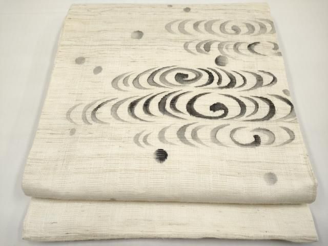 平和屋着物＊夏物　夢工房　太鼓柄　京袋帯　光琳水　麻　逸品　CABI8492tx