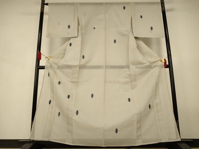 平和屋着物＊夏物　訪問着　紗　幾何学文様　正絹　逸品　AABJ8126jd